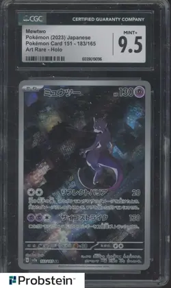 2023 Pokemon Japanese Card 151 183/165 Mewtwo Art Rare Holo CGC 9.5 MINT+ - Image 1