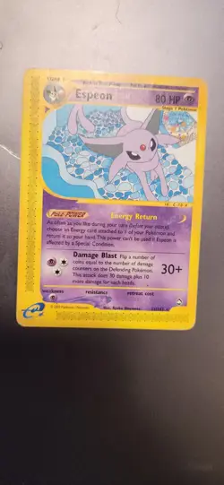 Espeon 11/147 Aquapolis E-Reader Series 2002 English Pokemon TCG Played Card - Image 1