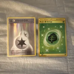 Pokemon TCG XY Mixed Card Lot Double Colorless Energy Basic Grass Foil Regular - Image 1