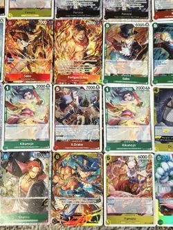 One Piece TCG Card Lot of 48 Rare SR Promo Leader Foil - Image 3