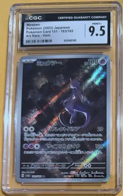 Pokemon Mewtwo 183/165 CGC 9.5 Sv2a Card 151 Art Rare Holo Japanese - Image 1