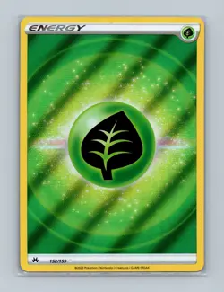 Pokemon Card Grass Energy 152/159 Holo Crown Zenith NM - Image 1