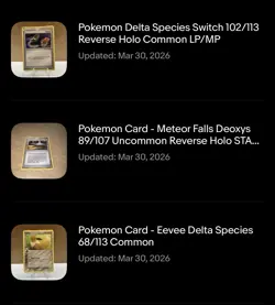 Pokemon Card Lot Deoxys EX Emerald Delta Species Base Set Jungle Eevee Pikachu - Image 2