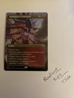 MTG Kolaghan’s Command Borderless Foil Double Masters 2022 381 NM - Image 1