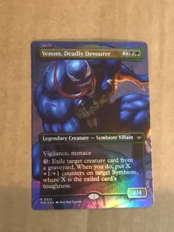 magic the gathering Spider-Man’s Venom , Deadly Devourer Borderless FOIL - Image 1