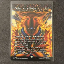 MTG Splinter of the Shadows Ashcoat of the Shadow Swarm Borderless 0006 TMNT PZA - Image 1