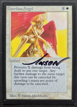 SIGNED MtG Magic Anson Maddocks _ Beta CE _ Artist Proof _ GUARDIAN ANGEL _1/50! - Image 2
