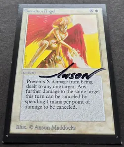 SIGNED MtG Magic Anson Maddocks _ Beta CE _ Artist Proof _ GUARDIAN ANGEL _1/50! - Image 3