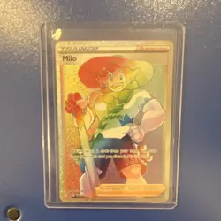 Pokemon TCG Milo Secret Rare Full Art Trainer 201/192 Rebel Clash Holo Card - Image 1
