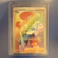 Pokemon TCG Milo Secret Rare Full Art Trainer 201/192 Rebel Clash Holo Card - Image 3