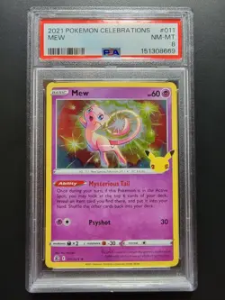 2021 POKEMON CELEBRATIONS #011 MEW PSA 8 Tcg - Image 1