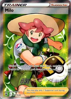 Pokemon TCG Milo Ultra Rare SWSH10 Astral Radiance TG27/TG30 NM NM (SKU 1-5) - Image 1