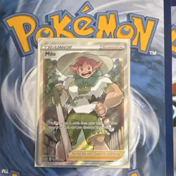 Pokemon Milo Full Art Ultra Rare Holo 190/192 Trainer Supporter Rebel Clash TCG - Image 1