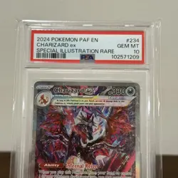 Pokemon Charizard ex 234/091 PSA 10 Special Illustration Rare SIR Paldean Fates - Image 3