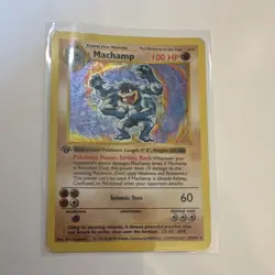 Pokemon Machamp 008/102 Deck Exclusives 1st Edition Shadowless Holo Rare 100 HP - Image 1
