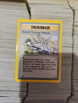 Brock's Training Method Gym Heroes Pokemon Card LP - Image 1
