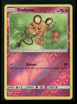 Dedenne 145/236 Uncommon Unified Minds Pokemon Reverse Holo Near Mint - Image 1