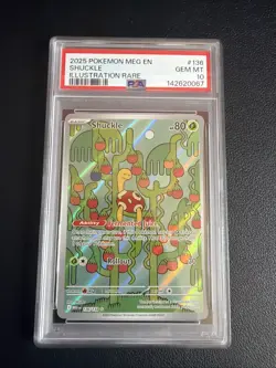 2025 POKEMON MEG EN-MEGA EVOLUTION ILLUSTRATION RARE #136 SHUCKLE PSA 10 - Image 1