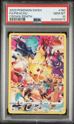 PSA 10 Pikachu #160 Crown Zenith Secret Rare Pokemon TCG - Image 1