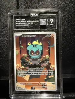 Pokemon Marshadow 146/132 Me01 Mega Evolution Illustration Rare Holo TAG 9 - Image 1