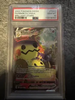 Pokemon Mimikyu VMAX Holo Ultra Rare TG17/TG30 Brilliant Stars PSA 10 - Image 1