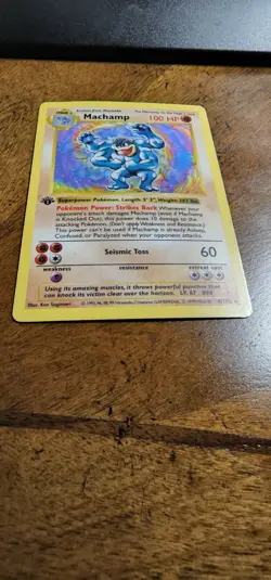 Pokemon TCG Machamp Base Set 8/102 Holo 1st Edition Holo Rare Shadowless - Image 3