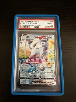 2021 Pokemon SWSH Glaceon VMAX Alt Art Evolving Skies PSA 10 - Image 1