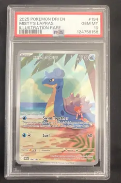 Pokemon 2025 Misty's Lapras 194/182 --Destined Rivals PSA 10 - Image 1