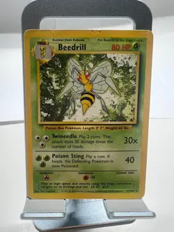 BEEDRILL #017/102 REGULAR NON-HOLO POKEMON BASE SET UNLIMITED MP CONDITION - Image 1
