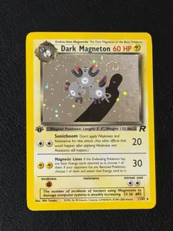 2000 POKEMON TEAM ROCKET 1ST EDITION DARK MAGNETON 11/82 HOLO RARE NM - Image 1