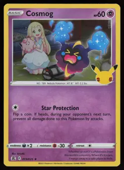 COSMOG 013/025 RARE CELEBRATIONS POKEMON HOLO LP - Image 1