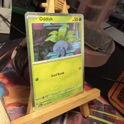 Oddish 001/094 SWIRL Phantasmal Flames Cosmos Promo Holo Rare Pokemon TCG MINT - Image 2