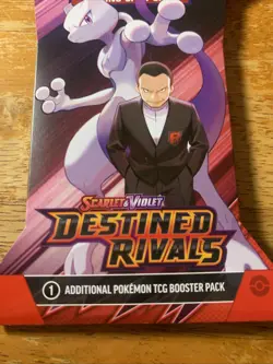 Pokemon TCG Destined Rivals Sleeved Booster New Sealed Mew/Giovanni Cover - Image 4