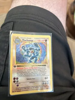Pokemon 1st Edition Shadowless Holo Machamp - Image 3