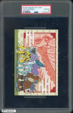 2018 Pokemon Center Online Postcard January Johto Legends PSA 10 GEM MINT - Image 1