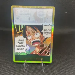 One Piece TCG GOLD Don!! Ring That Golden Bell Gold Foil Monkey D. Luffy OP15 - Image 1