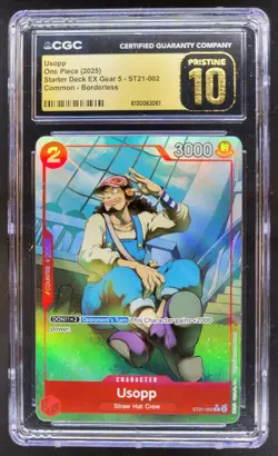 2025 ONE PIECE USOPP BORDERLESS ST21-002 CGC 10 PRISTINE A PT - Image 1
