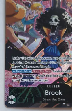 One Piece OPTCG English Brook Alt Art Leader OP15-022 L* - NM! - Image 4