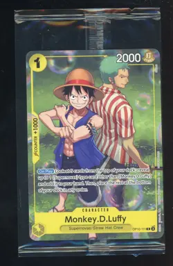 One Piece English OP10-111 Monkey.D.Luffy Set Sail Event Promo Sealed - Image 1