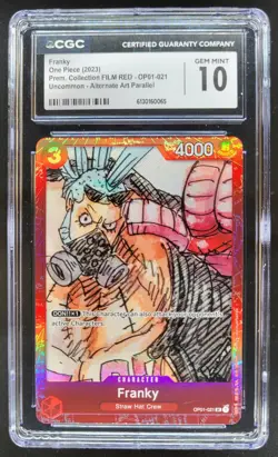 2023 ONE PIECE FRANKY PROMO FILM RED OP01-021 CGC 10 A PT - Image 1