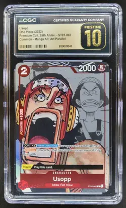 2022 ONE PIECE USOPP MANGA ALT ART ST01-002 25TH ANNIV CGC 10 PRISTINE B PT - Image 1