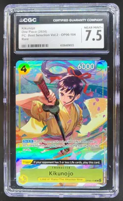 2024 ONE PIECE KIKUNOJO RARE ALT ART OP06-104 CGC 7.5 A PT - Image 1