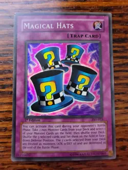 MP - Yugioh Magical Hats PSV-033 Super Rare 1st Edition - Image 1