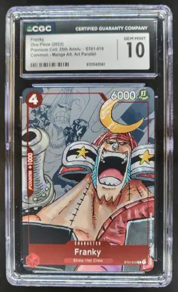 2022 ONE PIECE FRANKY 25TH MANGA ALT ART ST01-010 CGC 10 B PT - Image 1