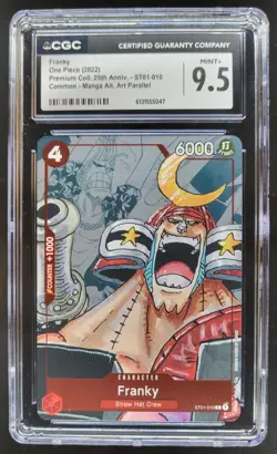 2022 ONE PIECE FRANKY 25TH MANGA ALT ART ST01-010 CGC 9.5 B PT - Image 1