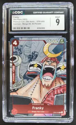 2022 ONE PIECE FRANKY 25TH MANGA ALT ART ST01-010 CGC 9 B PT - Image 1