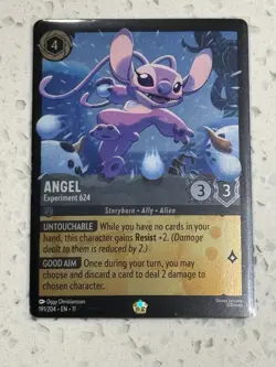 Disney Lorcana Angel Experiment 624 COLD FOIL 191/204 EN 11 Winterspell Mint - Image 1