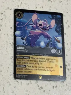 Disney Lorcana Angel Experiment 624 COLD FOIL 191/204 EN 11 Winterspell Mint - Image 2