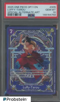 2025 One Piece OP11 EN #005 Luffy Tarou Special Alternate Art PSA 10 GEM MINT - Image 1