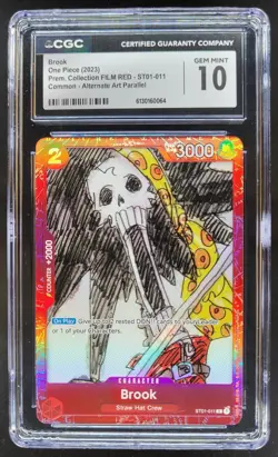 2023 ONE PIECE BROOK ALTERNATE ART FILM RED PROMO ST01-011 CGC 10 A PT - Image 1